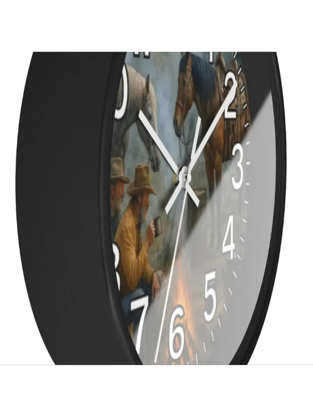 Rocky Mountain Country Horses Glow In The Dark Wall Clock New!